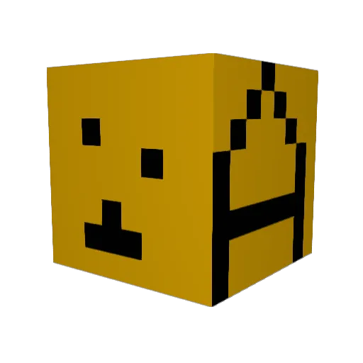 ADTKEY Minecraft avatar head, 3D render