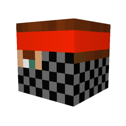 ADVtony Minecraft avatar head, 3D render