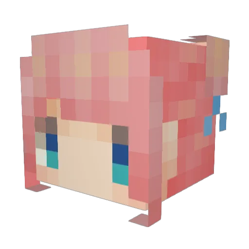ADZ_ZOE Minecraft avatar head, 3D render