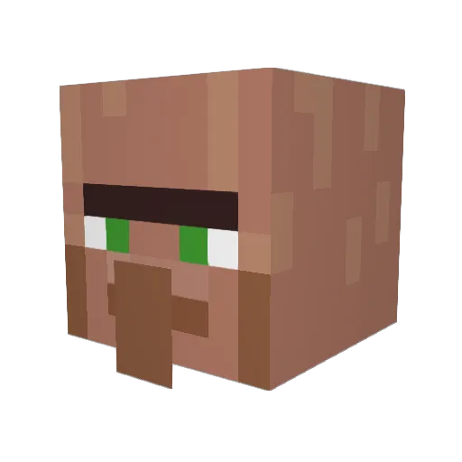 ADZtum Minecraft avatar head, 3D render