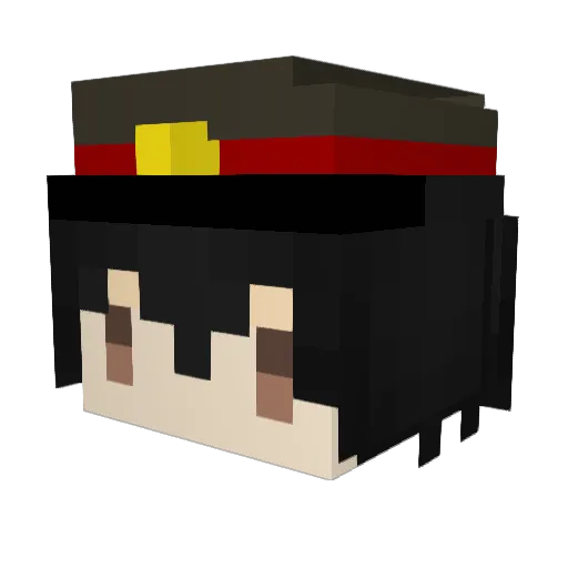 AD_1941 Minecraft avatar head, 3D render