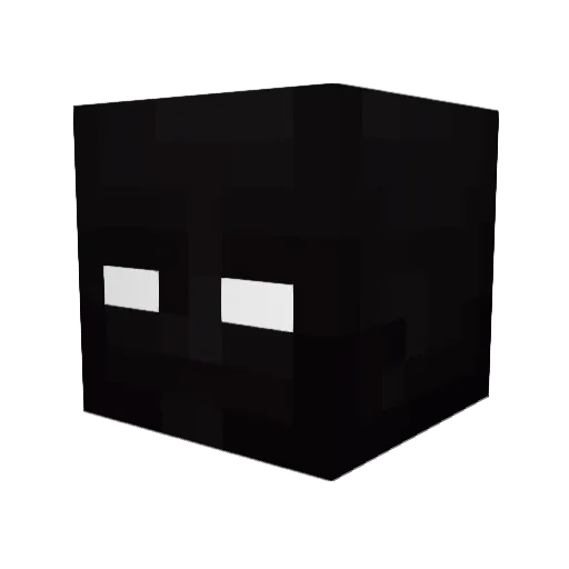 ADarkFigure Minecraft avatar head, 3D render