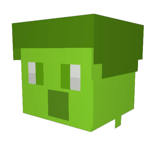 ADash60 Minecraft avatar head, 3D render