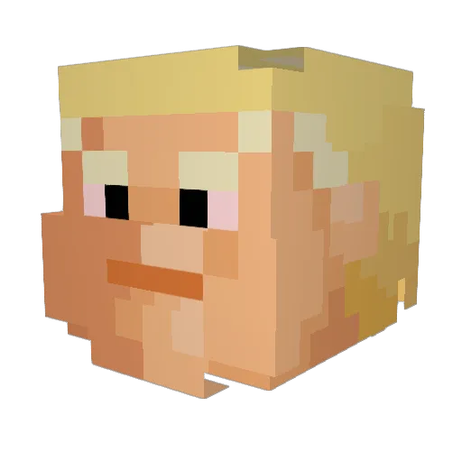 ADclinic Minecraft avatar head, 3D render