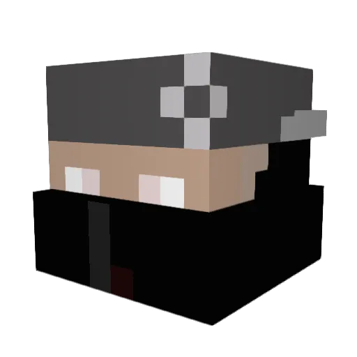 ADcnva Minecraft avatar head, 3D render
