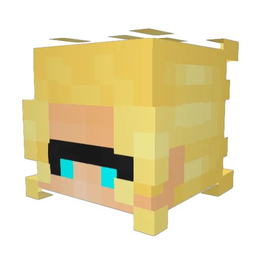 ADemigod7 Minecraft avatar head, 3D render