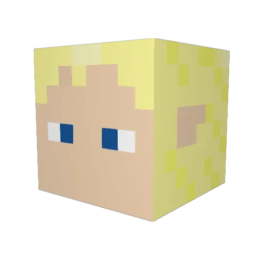 ADog3021 Minecraft avatar head, 3D render