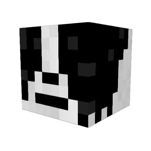 ADogWithThumbs Minecraft avatar head, 3D render