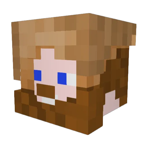 ADoubleEgg Minecraft avatar head, 3D render