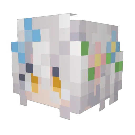 ADoveA_ Minecraft avatar head, 3D render