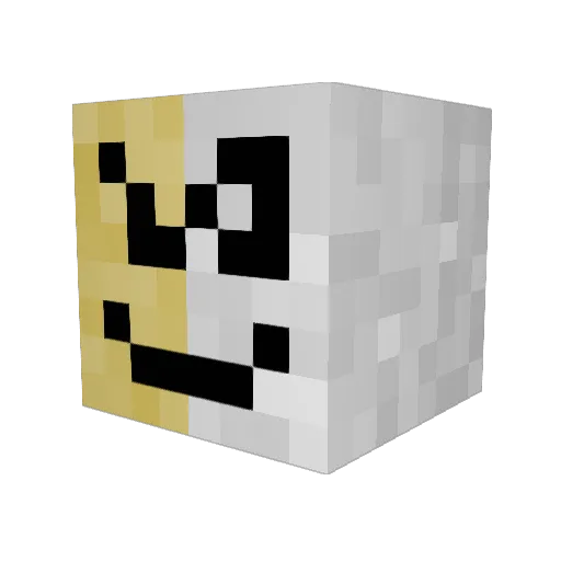 ADudeLan Minecraft avatar head, 3D render