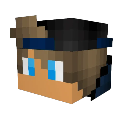 AE7KW Minecraft avatar head, 3D render