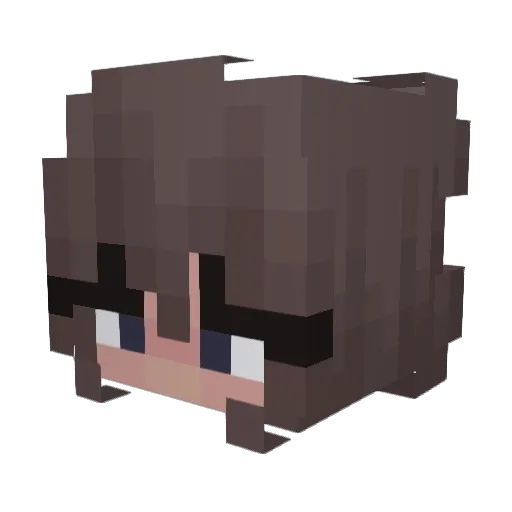 AE97 Minecraft avatar head, 3D render