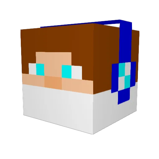AEAPORRR Minecraft avatar head, 3D render