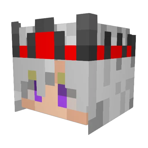 AEG0N1 Minecraft avatar head, 3D render
