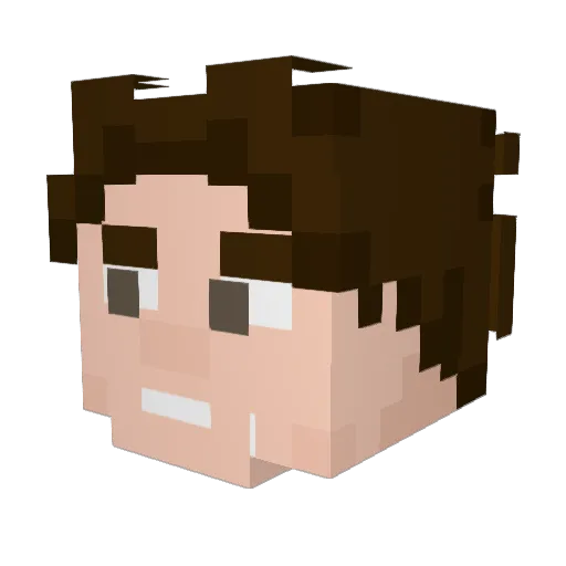 AEGIS_DOS Minecraft avatar head, 3D render