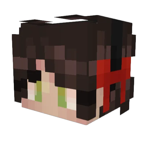 AEKibunnie Minecraft avatar head, 3D render