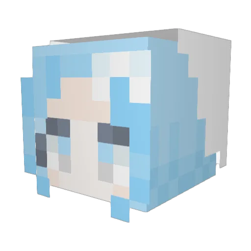 AERO1017 Minecraft avatar head, 3D render