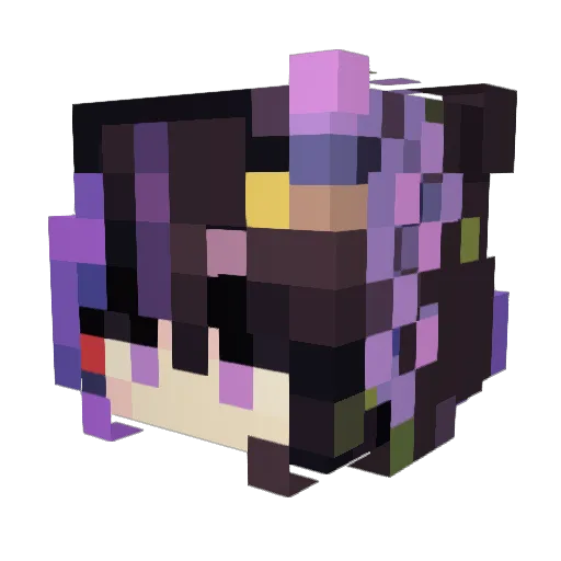 AEchaotic Minecraft avatar head, 3D render