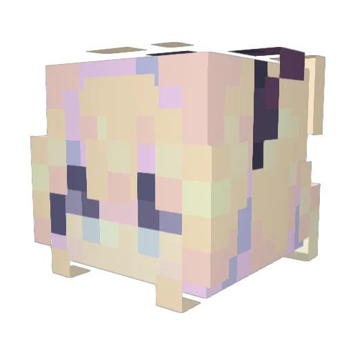 AElice_7 Minecraft avatar head, 3D render