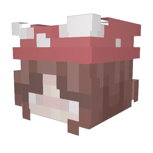 AEvekt Minecraft avatar head, 3D render