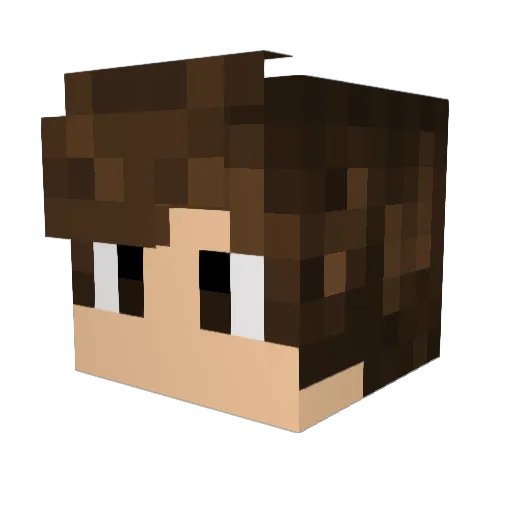 AFBC Minecraft avatar head, 3D render