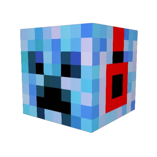AFBT Minecraft avatar head, 3D render