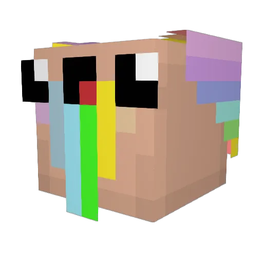 AFDCV_POLSKA Minecraft avatar head, 3D render