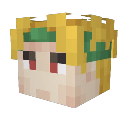 AFESQ Minecraft avatar head, 3D render