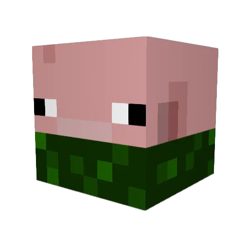 AFFC13 Minecraft avatar head, 3D render