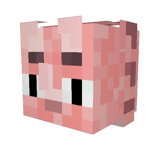 AFFEA100 Minecraft avatar head, 3D render