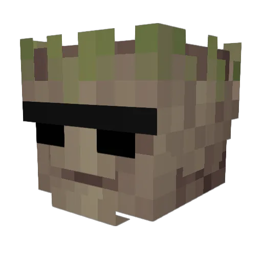 AFFESA Minecraft avatar head, 3D render