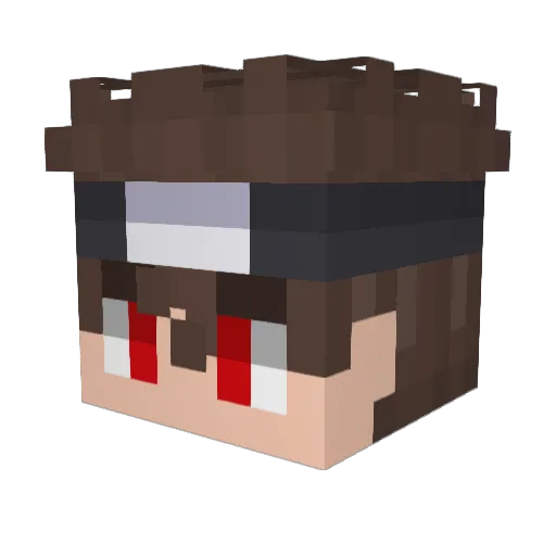 AFGB Minecraft avatar head, 3D render