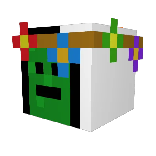 AFGames1 Minecraft avatar head, 3D render