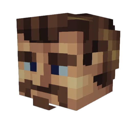 AFKBABIS Minecraft avatar head, 3D render