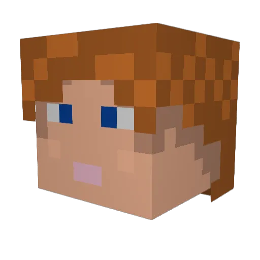 AFKGaming Minecraft avatar head, 3D render