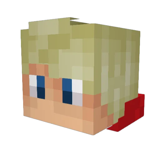 AFKtheChad Minecraft avatar head, 3D render