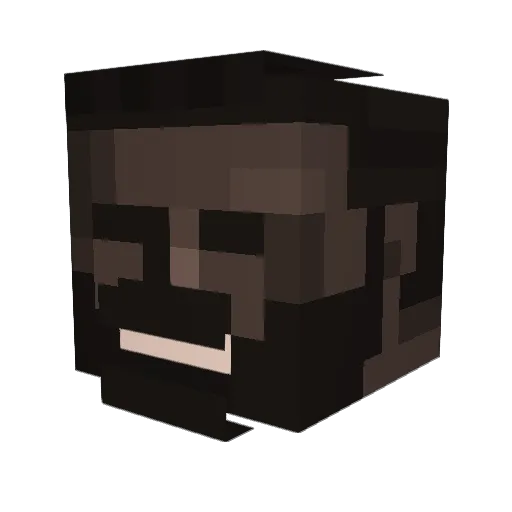 AFRICANONE Minecraft avatar head, 3D render