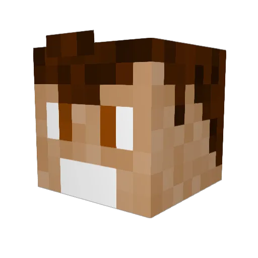 AFSZN Minecraft avatar head, 3D render