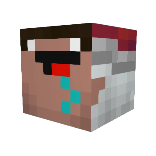 AFYaan Minecraft avatar head, 3D render