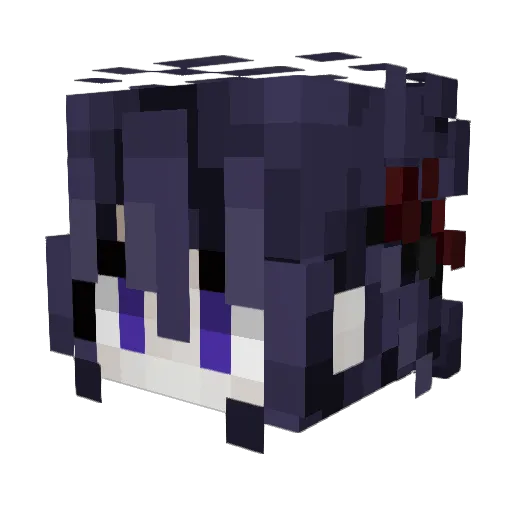 AFackass Minecraft avatar head, 3D render