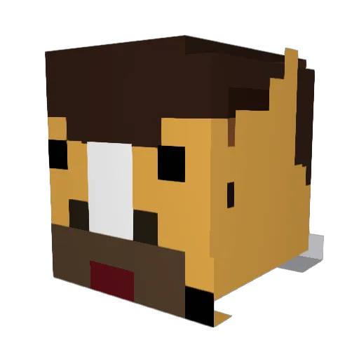 AFallingBody589 Minecraft avatar head, 3D render