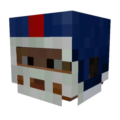 AFang Minecraft avatar head, 3D render