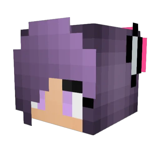AFangel Minecraft avatar head, 3D render