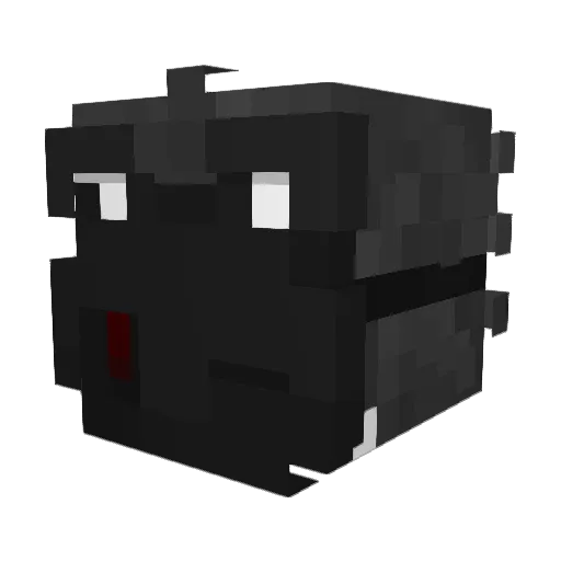 AFatSquirl Minecraft avatar head, 3D render