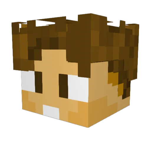 AFinnke Minecraft avatar head, 3D render