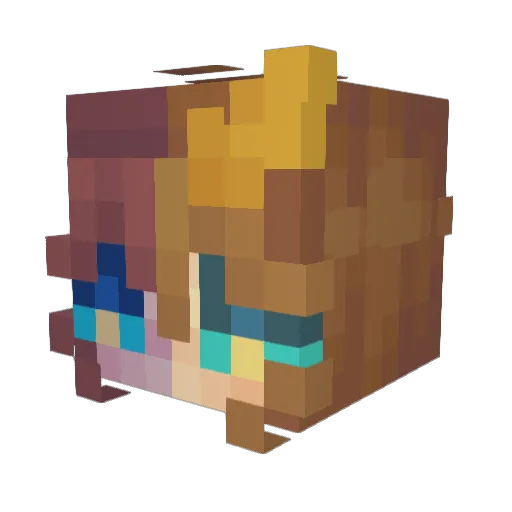 AFoxAdrift Minecraft avatar head, 3D render