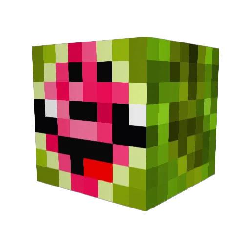 AFreakinFruit Minecraft avatar head, 3D render