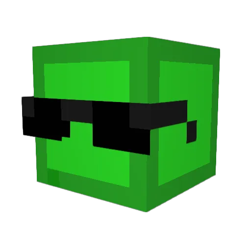 AFriendlyZombie Minecraft avatar head, 3D render