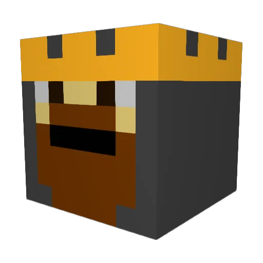 AFsiu Minecraft avatar head, 3D render